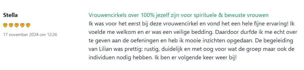 Review vrouwencirkel Review vrouwencirkel
